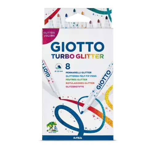 Giotto Glitter pailletés - 8 couleurs assorties
