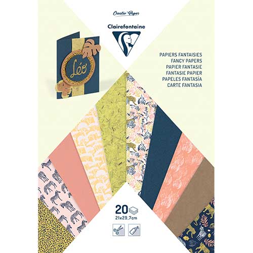 MULTI-PAPIERS, Bloc de 20 feuilles au format 21x29,7cm - Safari