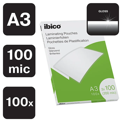 100 Etuis A3 100 microns à plastifier IBICO 100 Etuis A3 100 microns à plastifier IBICO