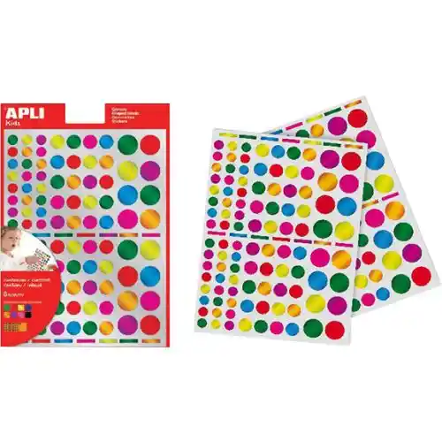 Assortiment ronde metallic stickers 624 Assortiment ronde metallic stickers 624