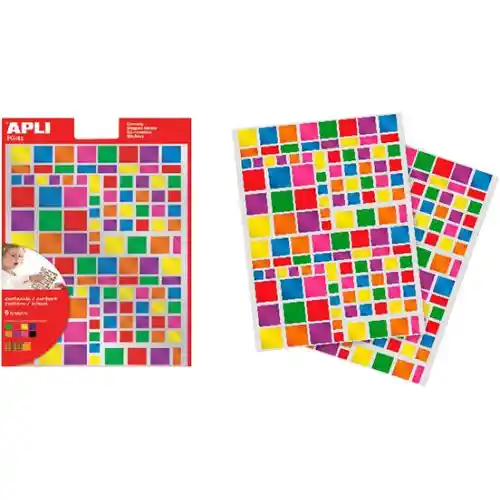 Assortiment vierkante metallic stickers 756 Assortiment vierkante metallic stickers 756