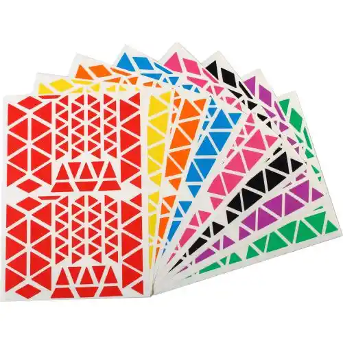 Assortiment zelfklevende driehoekige stickers 1870 Assortiment zelfklevende driehoekige stickers 1870