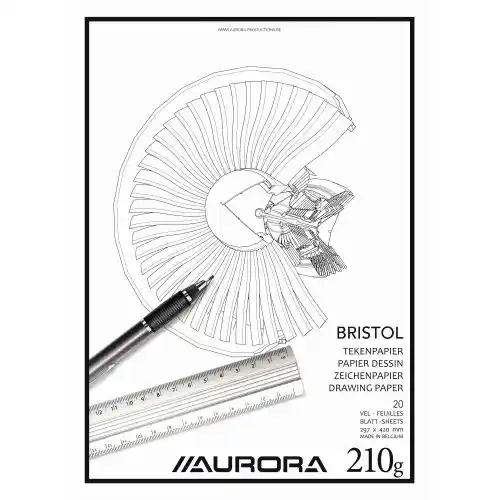 Bloc bristol blanc 210g 20 feuillets 297x420 mm Bloc bristol blanc 210g 20 feuillets 297x420 mm