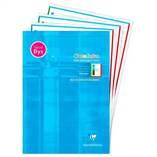 Bloc DYS Clairefontaine A4 100 pages, interligne 5 mm, bleu Bloc DYS Clairefontaine A4 100 pages, interligne 5 mm, bleu