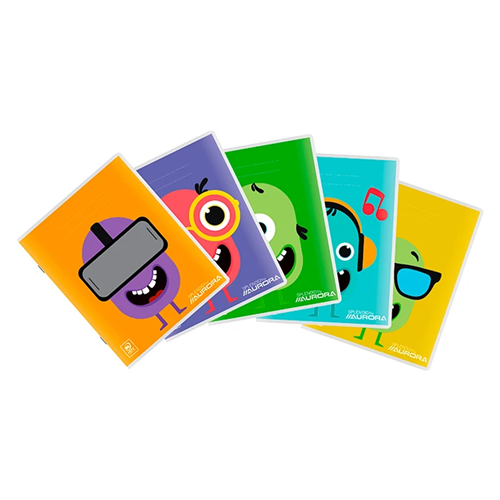 Cahier Aurora 1 ligne – 48 feuilles A5 21x16.5 cm – 15 pièces Cahier Aurora 1 ligne – 48 feuilles A5 21x16.5 cm – 15 pièces