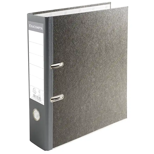 Classeur à levier Exaclair papier marbré gris dos 70 mm A4 Classeur à levier Exaclair papier marbré gris dos 70 mm A4