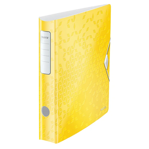Classeur à levier Leitz WOW Active dos 65 mm - Jaune Classeur à levier Leitz WOW Active dos 65 mm - Jaune