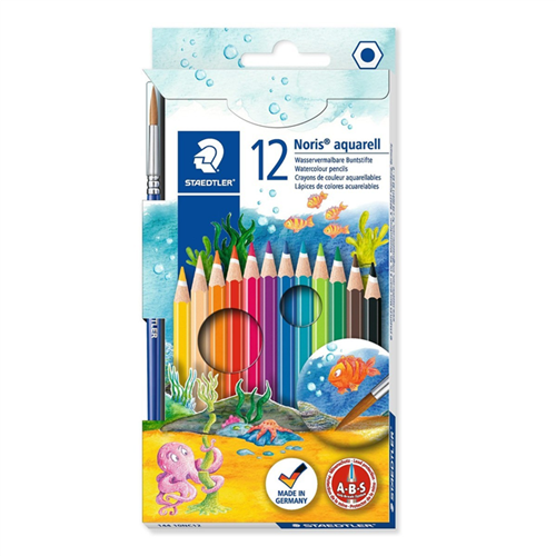 Crayon aquarelle Staedtler Noris aquarell - Etui de 12 Crayon aquarelle Staedtler Noris aquarell - Etui de 12