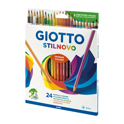 Crayon de couleur Giotto Stilnovo - Etui de 24 couleurs assorties Crayon de couleur Giotto Stilnovo - Etui de 24 couleurs assorties