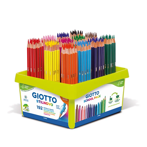 Crayon de couleur Giotto Stilnovo - Schoolpack 192 pièces Crayon de couleur Giotto Stilnovo - Schoolpack 192 pièces