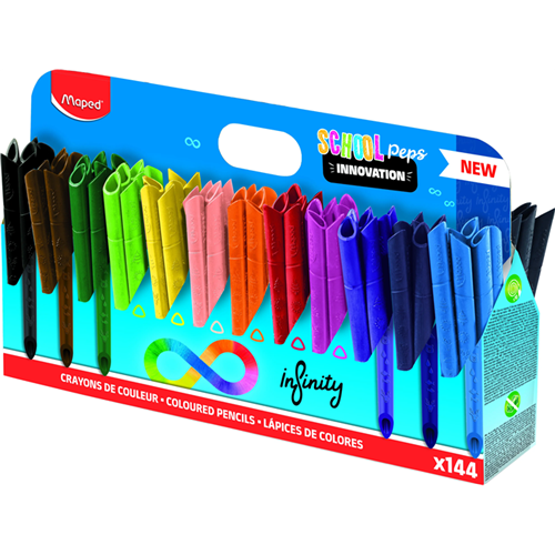 Crayons de couleur Maped Color’Peps Infinity format école - Pack 144 crayons Crayons de couleur Maped Color’Peps Infinity format école - Pack 144 crayons