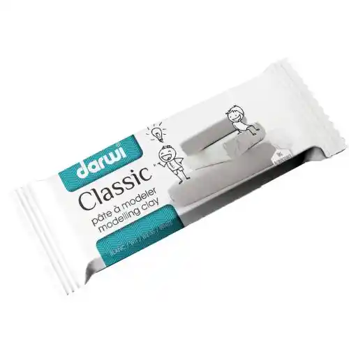 DARWI Pain de 1 kg de pâte auto-durcissante CLASSIC blanche DARWI Pain de 1 kg de pâte auto-durcissante CLASSIC blanche