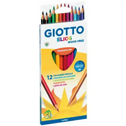 Elios-potlood met 3,3 mm-stift, doos met 12 verschillende kleuren Elios-potlood met 3,3 mm-stift, doos met 12 verschillende kleuren