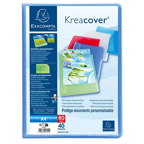 Farde de présentation A4 80 vues personnalisable Farde de présentation A4 80 vues personnalisable