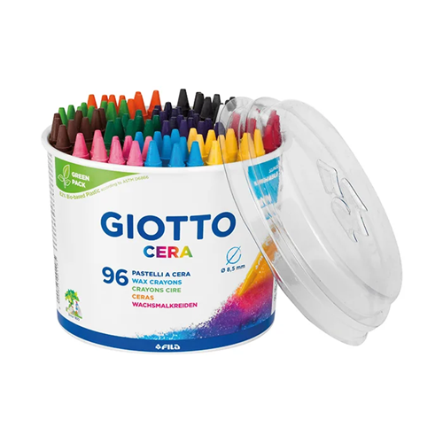 Giotto-waskrijt, doos met 96 kleuren gemengd Giotto-waskrijt, doos met 96 kleuren gemengd