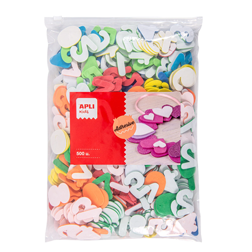 Gomme mousse néoprène adhésive sachet 500 chiffres 35mm x 2mm Gomme mousse néoprène adhésive sachet 500 chiffres 35mm x 2mm
