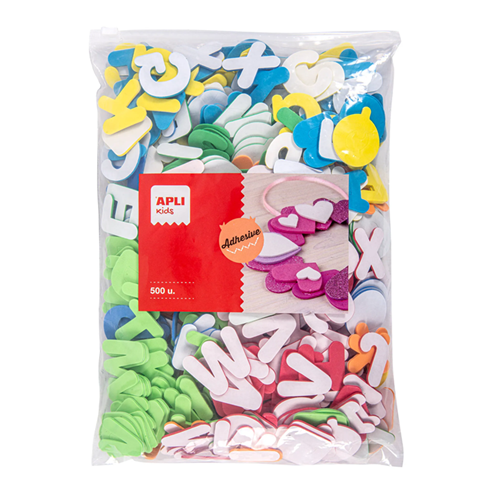 Gomme mousse néoprène adhésive sachet 500 lettres 35mm x 2mm Gomme mousse néoprène adhésive sachet 500 lettres 35mm x 2mm