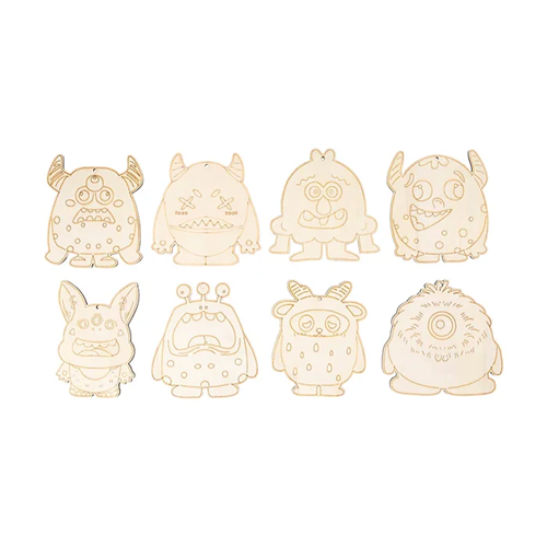 Houten monstertjes figuren Houten monstertjes figuren