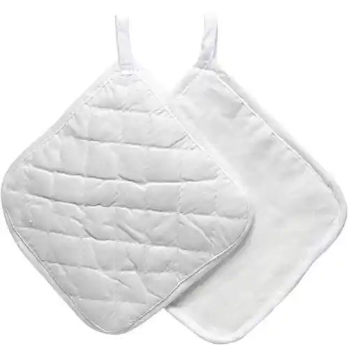 Maniques, dim. 20 x 20 cm, 145 gr, blanc, 4 pièces Maniques, dim. 20 x 20 cm, 145 gr, blanc, 4 pièces