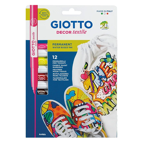 Marqueur Décor Textile Giotto - Etui de 12 Marqueur Décor Textile Giotto - Etui de 12