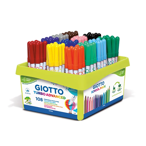 Marqueur fin Giotto Turbo Advanced - Schoolpack de 144 pièces Marqueur fin Giotto Turbo Advanced - Schoolpack de 144 pièces