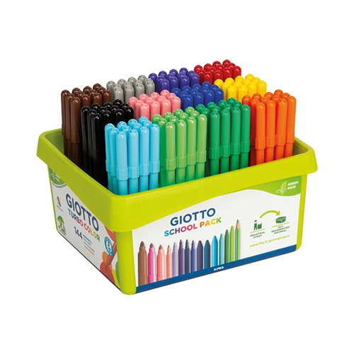Marqueur Fin Giotto Turbo Color - Schoolpack de 144 pièces Marqueur Fin Giotto Turbo Color - Schoolpack de 144 pièces