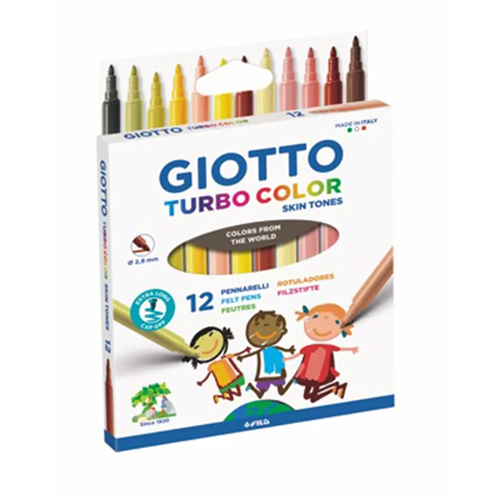 Marqueur Giotto Turbo Color Skin Tones - Etui de 12 pièces Marqueur Giotto Turbo Color Skin Tones - Etui de 12 pièces