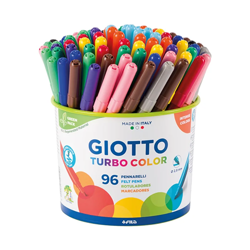 Marqueur moyen Giotto Turbo Advanced - Pot de 72 couleurs assorties Marqueur moyen Giotto Turbo Advanced - Pot de 72 couleurs assorties