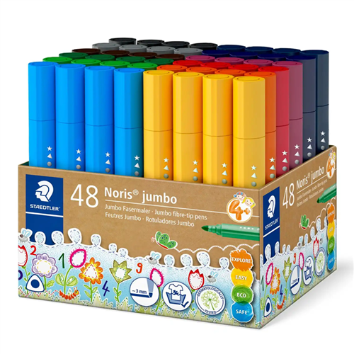 Marqueur Staedtler Noris® Jumbo 328-B pointe large - Boîte de 48 pièces Marqueur Staedtler Noris® Jumbo 328-B pointe large - Boîte de 48 pièces