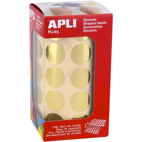 Maxi-stickers goud 20 mm, 1770 stuks Maxi-stickers goud 20 mm, 1770 stuks