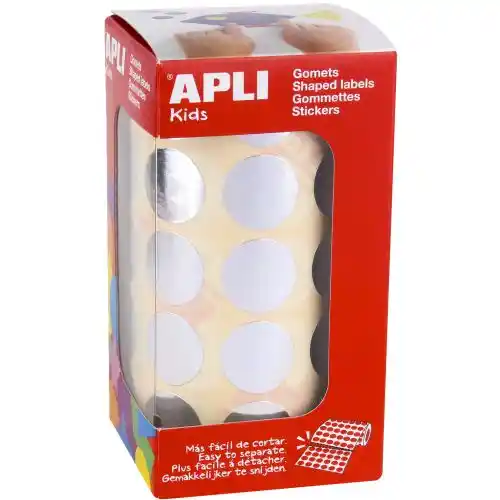 Maxi-stickers XL zilver 20 mm, 1770 stuks Maxi-stickers XL zilver 20 mm, 1770 stuks