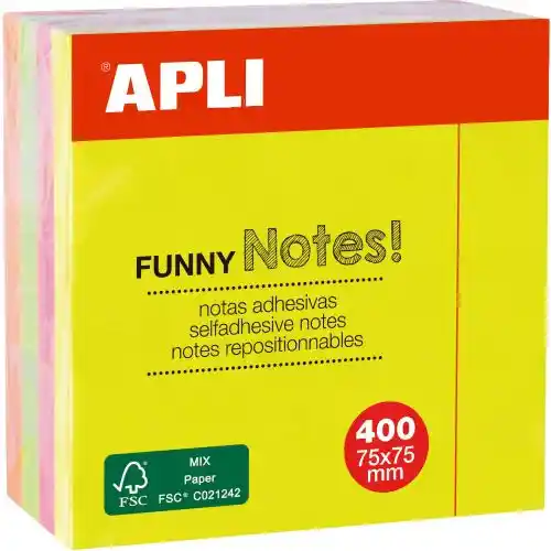 Notitieblok in felle, veelkleurige tinten, 400 vellen, 75 x 75 mm Notitieblok in felle, veelkleurige tinten, 400 vellen, 75 x 75 mm