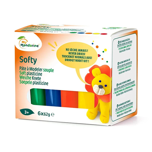 Plasticine Softy My Mandarine 6x62g - Multicolore Plasticine Softy My Mandarine 6x62g - Multicolore