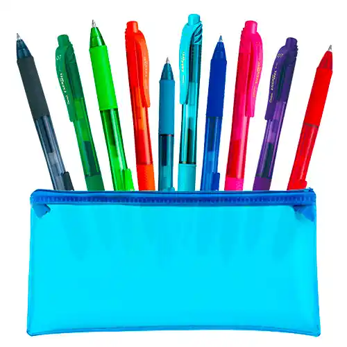 Pochette 10 Pentel roller Energel-X BL107 rétractable Pochette 10 Pentel roller Energel-X BL107 rétractable