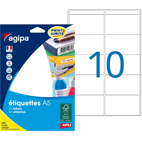 Pochette 160 étiquettes 34x50mm Pochette 160 étiquettes 34x50mm