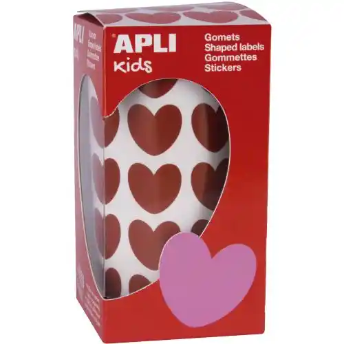 Rode hartjesstickers, 900 stuks Rode hartjesstickers, 900 stuks