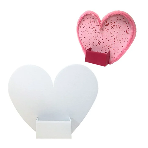 Supports de téléphone coeur en carton à décorer - 10 pièces Supports de téléphone coeur en carton à décorer - 10 pièces