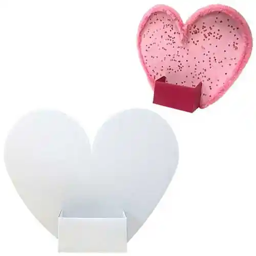 Supports de téléphone en carton à décorer - Cœur 10 pièces Supports de téléphone en carton à décorer - Cœur 10 pièces