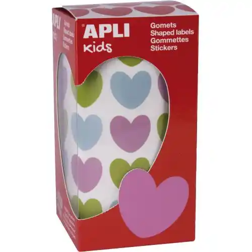 Veelkleurige hartjesstickers, 900 stuks Veelkleurige hartjesstickers, 900 stuks